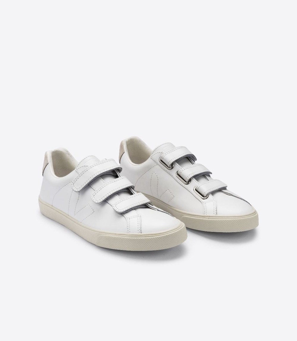 Veja Trainers Womens White - 3-lock Leather - GOMB-43920